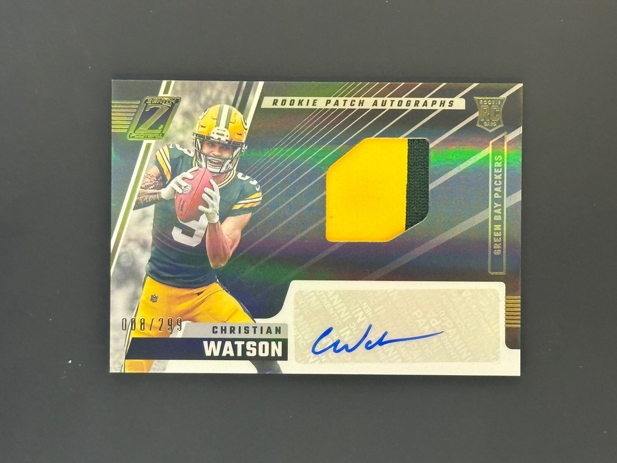2022 PANINI ZENITH AUTO CHRISTIAN WATSON SIGNED ROOKIE CARD RC