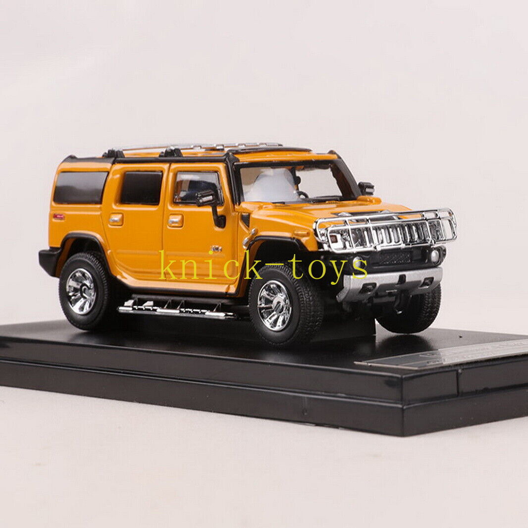 LuLu Model 1/64 Scale Hummer H2 SUV Yellow Diecast Car Model Toy