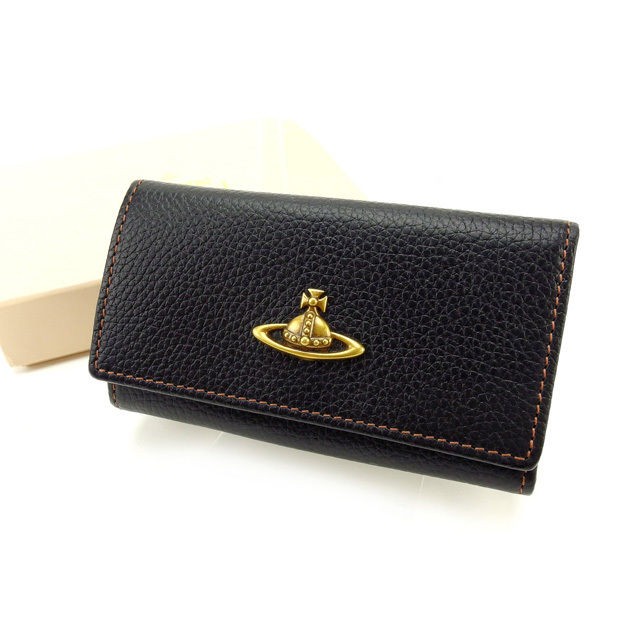 Vivienne Westwood Key holder Black x brown Women Authentic