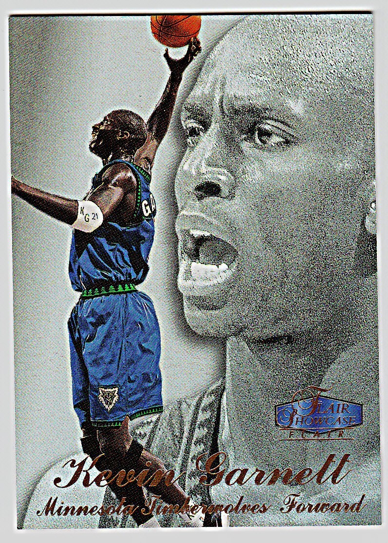 1997-98 FLAIR SHOWCASE ROW 3 #4 KEVIN GARNETT Minnesota