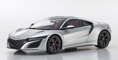 1/18 Samurai Kyosho Honda Acura NSX in Silver from 2020. KSR18023S