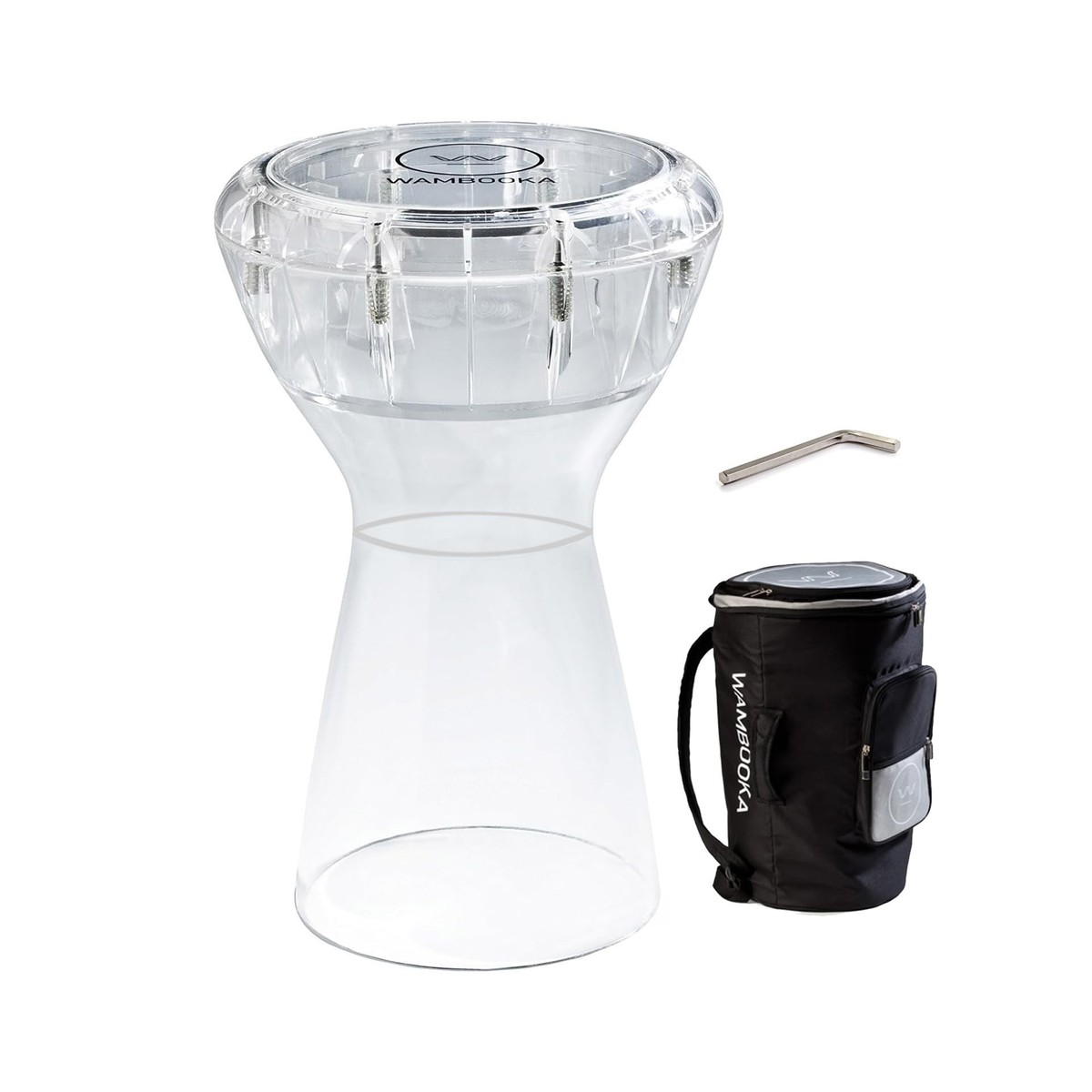 Wambooka Diamond Darbuka Drum with 8.75 inch Head, with Brass