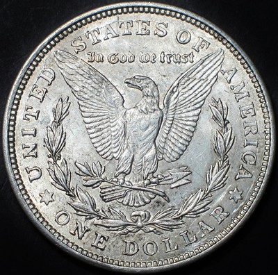 1921-D Morgan Silver Dollar UNC VAM-1N Unicorn Die Break D Hit