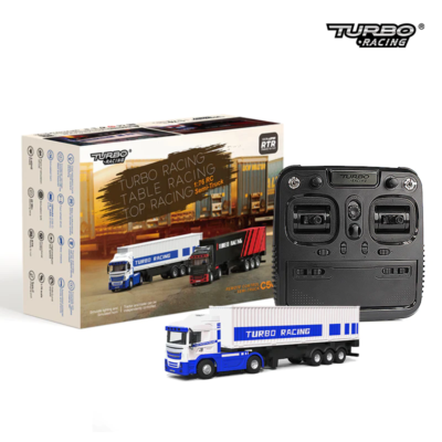 Turbo Racing 1:76 C50 Mini RC Semi Trailer Truck Full Proportional