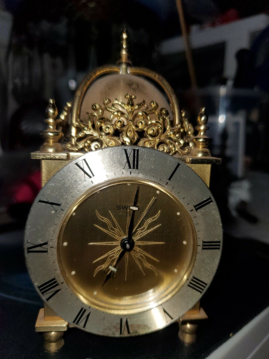 Vintage Brass Swiza 8 Day Travel Alarm Clock - Made in Swiss | eBay