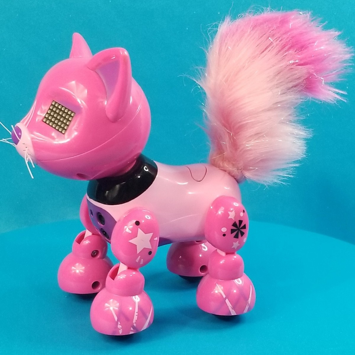 Zoomer Meowzies RUNWAY Interactive Pink Kitten Cat Robot Lights