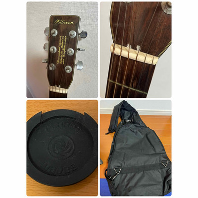 Acoustic Guitar K.Seven YW300 Natural Made in 1979 Japan with Soft