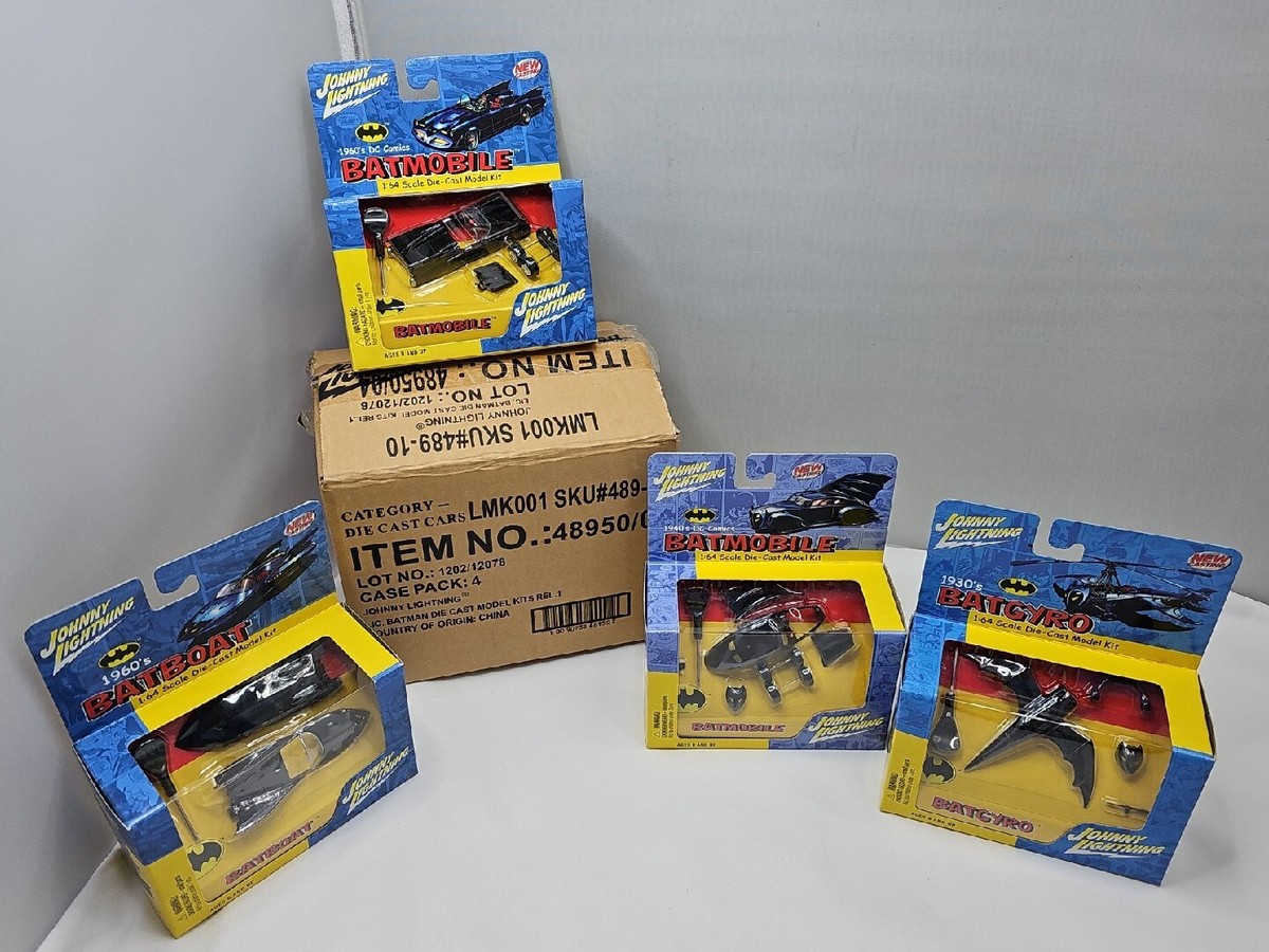 JOHNNY LIGHTNING SET OF 4 BATMAN 1:64 DIE-CAST MODELS BATMOBILES