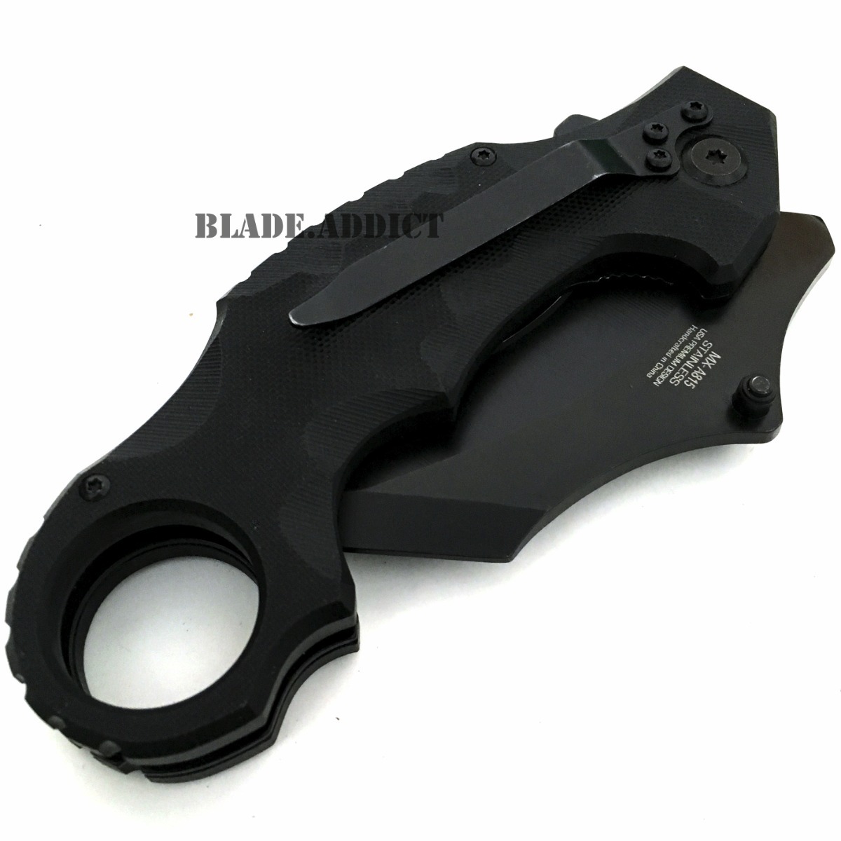 MTECH XTREME TACTICAL Spring Open Assisted BLACK G10 KARAMBIT