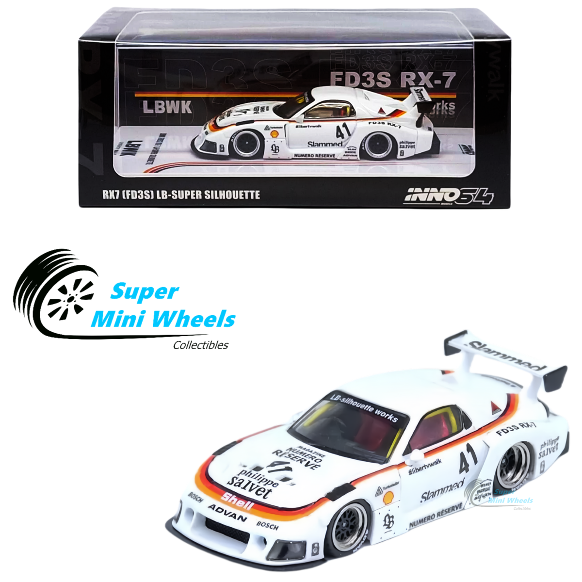 INNO64 1:64 LBWK MAZDA RX7 (FD3S) LB-SUPER SILHOUETTE (White) | eBay