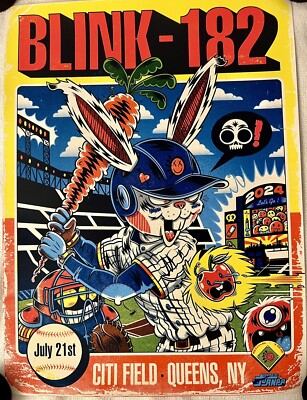BLINK 182 POSTER CITI FIELD METS QUEENS NYC 7/21/2024 ONE MORE