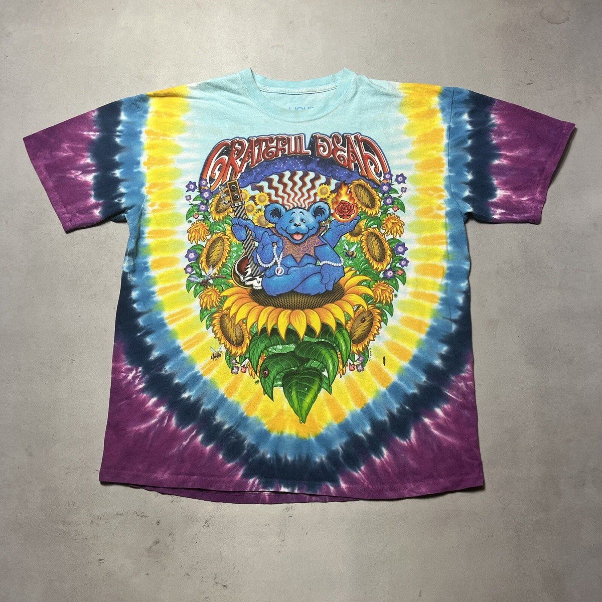 Liquid Blue Grateful Dead Tie Dye Inspiration Sunflower T Shirt