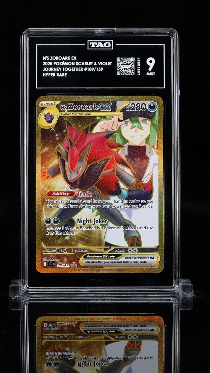 N's Zoroark ex 189/159 TAG 9 (NOT PSA) Sv09: Journey Together Holo