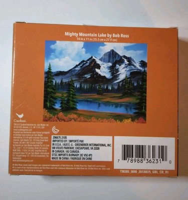 NEW BOB ROSS MIGHTY MOUNTAIN LAKE ARTWORK 300 PIECE JIGSAW PUZZLE