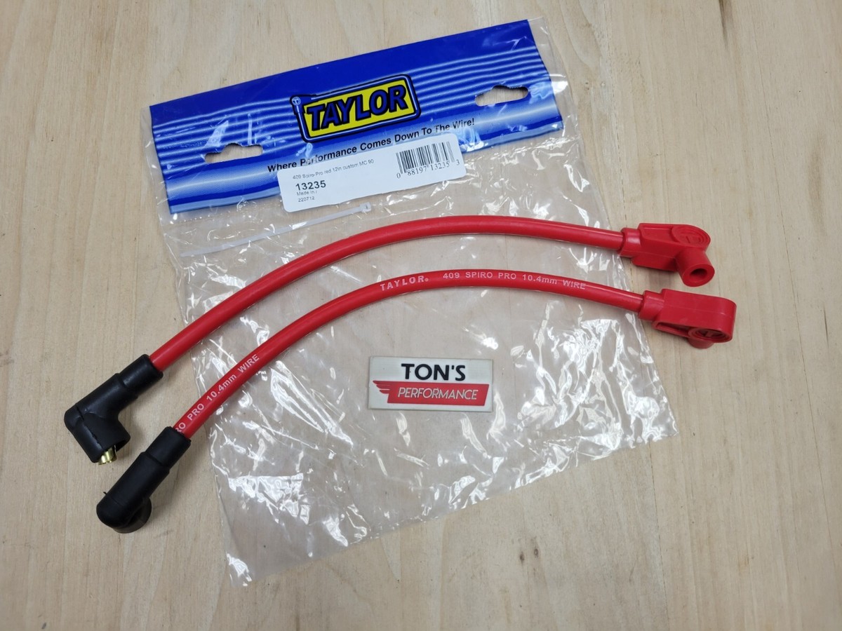Taylor Spark Plug Wire Set 13235 409 10.4mm Red for Harley FXR