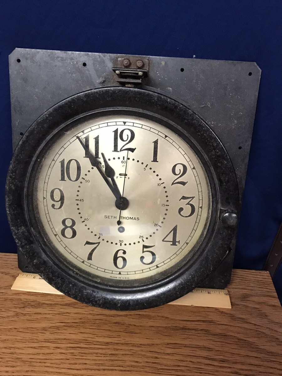 Seth Thomas Naval Type ship clock made in USA Working Condition | eBay