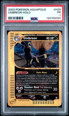 PSA 1 Umbreon H29/H32 WotC Aquapolis Holo Rare Pokemon Card | eBay