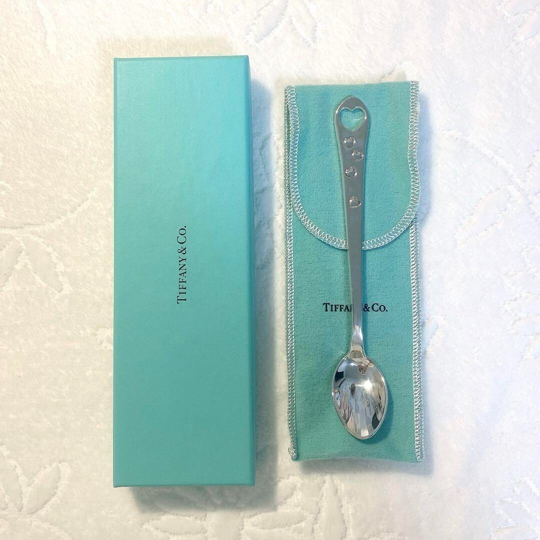 Tiffany&Co. Open Heart Baby Spoon SV925 with Box | eBay
