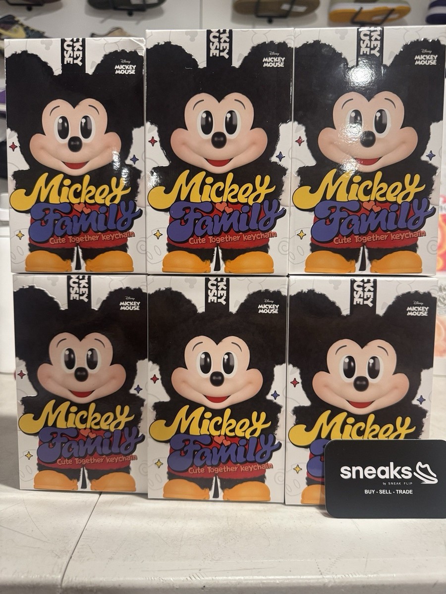 Authentic POP MART Mickey Family Cute Together Keychain Series USA