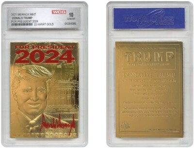 2024 Merrick Mint PRESIDENT DONALD J TRUMP 23K GOLD SIGNATURE Card