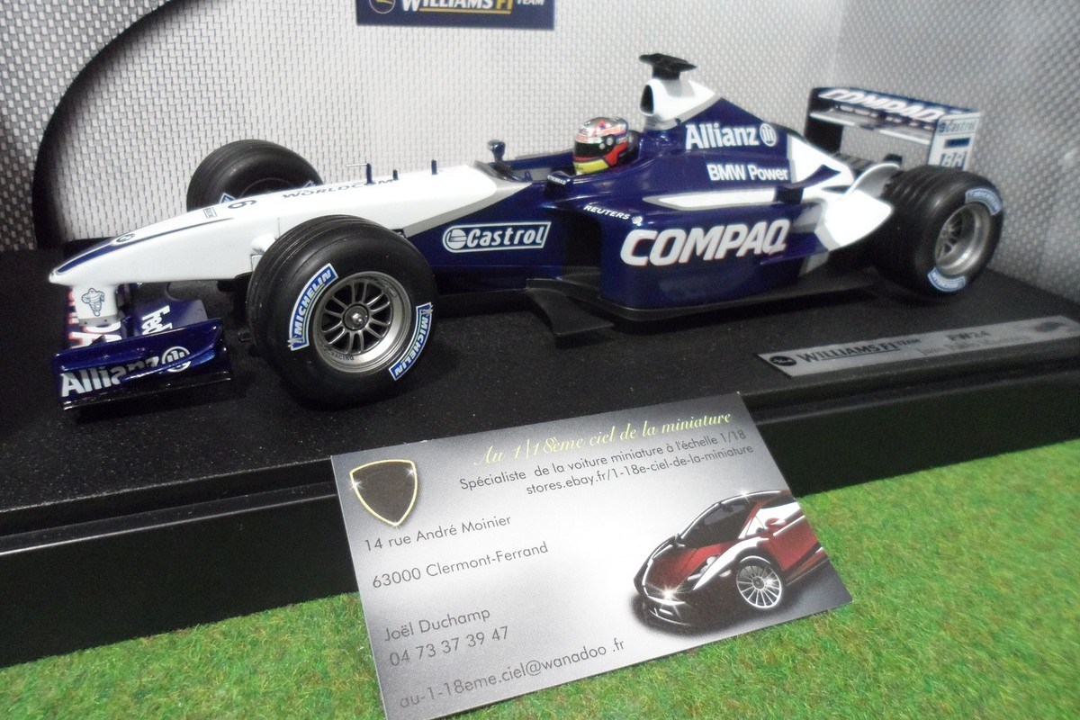 F1 WILLIAMS BMW FW24 MONTOYA # 6 1/18 HOT WHEELS MATTEL 54625