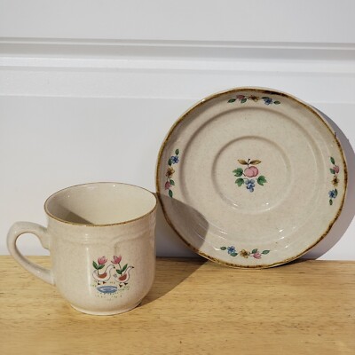 International Heartland Cup and Saucer Stoneware Japan Vintage