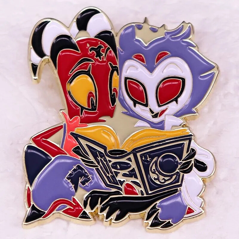 Anime Hazbin Hotel Helluva Boss Badge Stolas Blitzo Blitzy Brooch