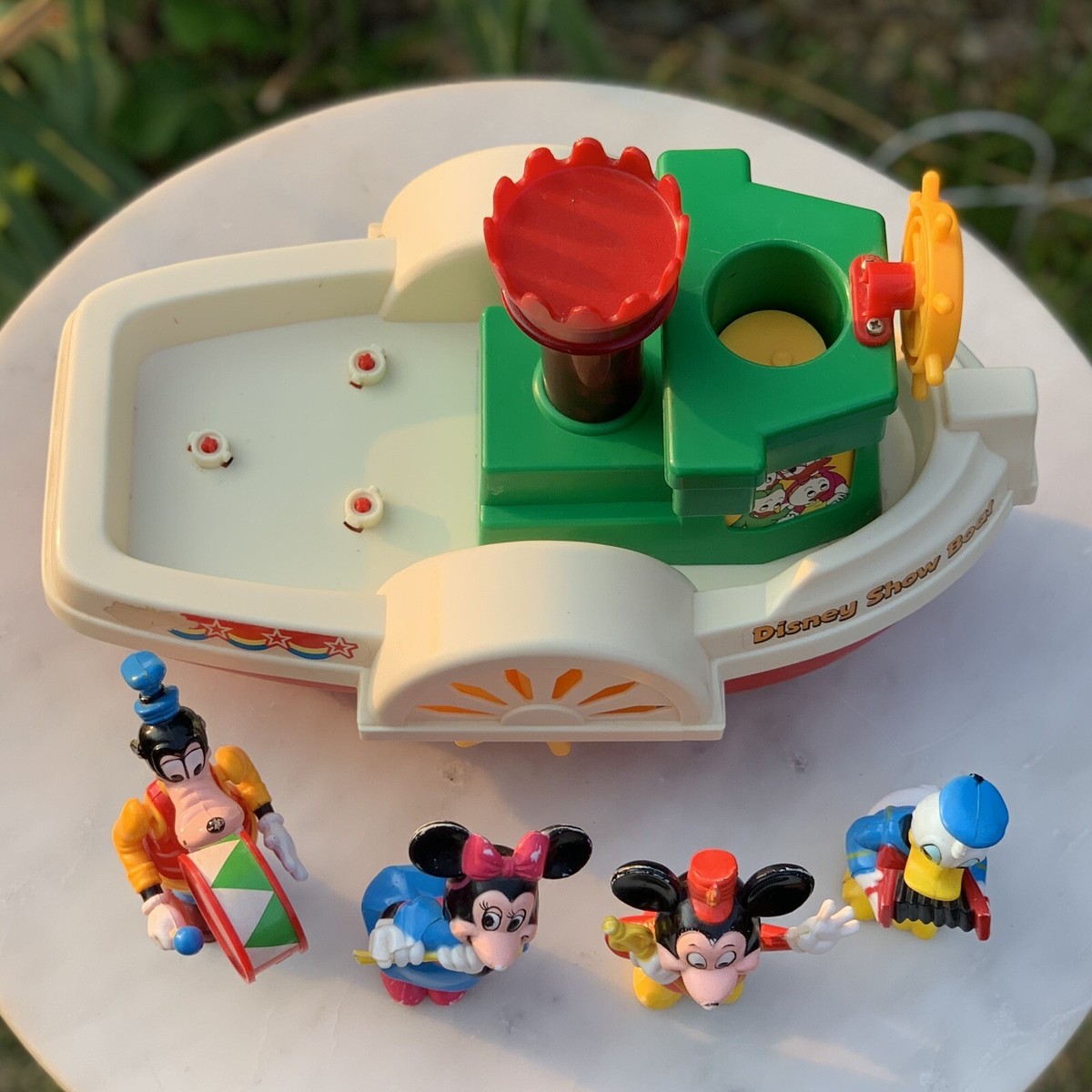 1986 VTG Playmates DISNEY SHOW BOAT Mickey Minnie Goofy Donald