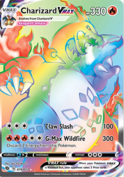 Charizard VMAX (Secret) 74/73 Champions Path Holo Pokemon trading