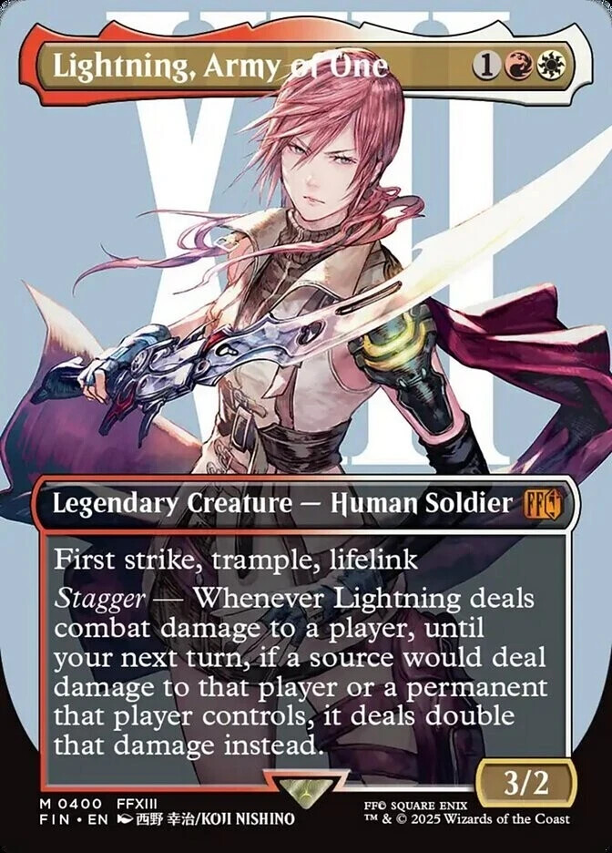 FOIL Lightning Army of One - Borderless - MtG Final Fantasy - NM