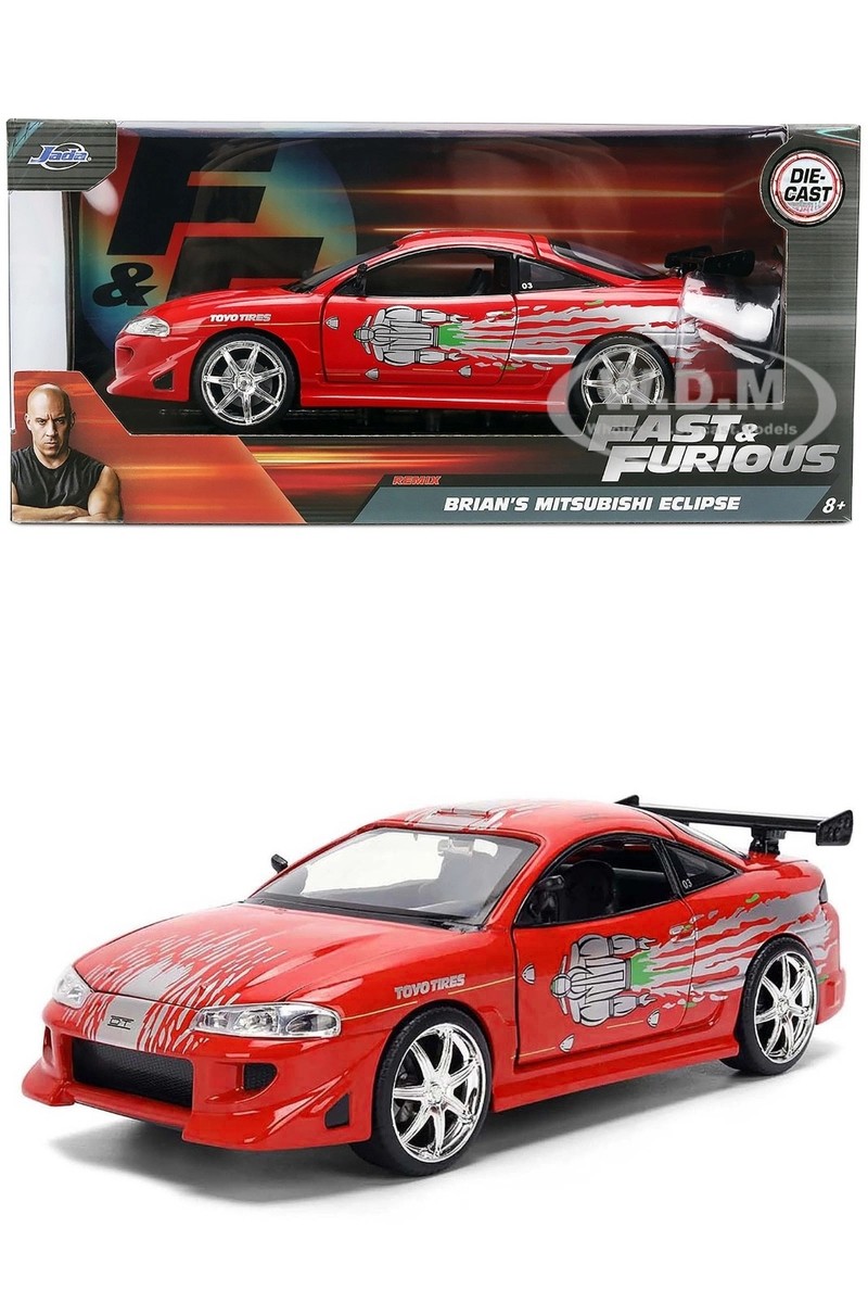 Jada 1:24 Fast & Furious Brian's Mitsubishi Eclipse Remix Red