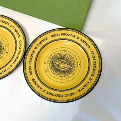 GUCCI Richard Ginori Eye Print Dessert Plate 22cm Set of 2
