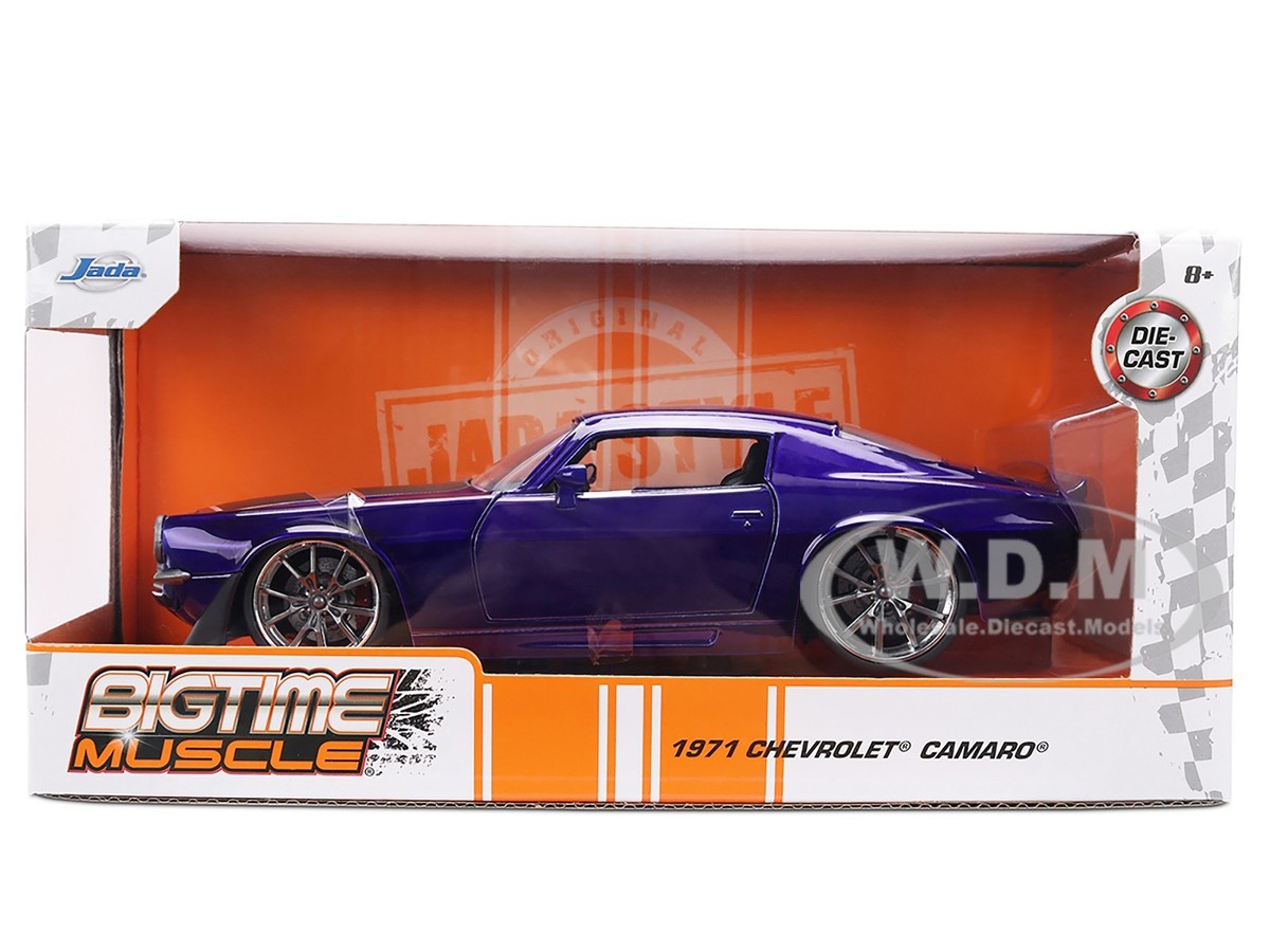 1971 CHEVROLET CAMARO Z/28 PURPLE 1/24 DIECAST MODEL CAR BY JADA