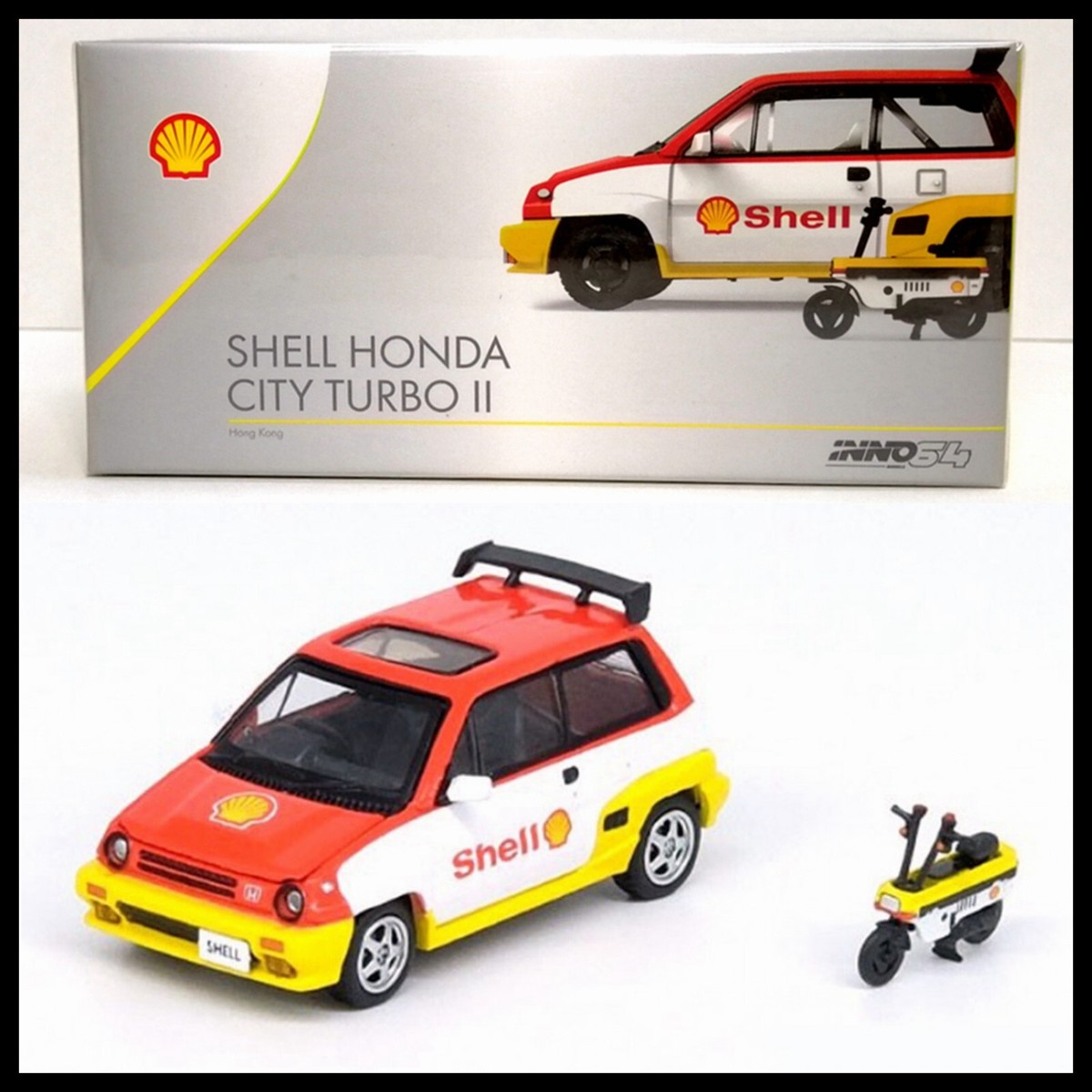 Inno64 X TINY 1:64 Shell HONDA CITY TURBO II HK 2022 New | eBay