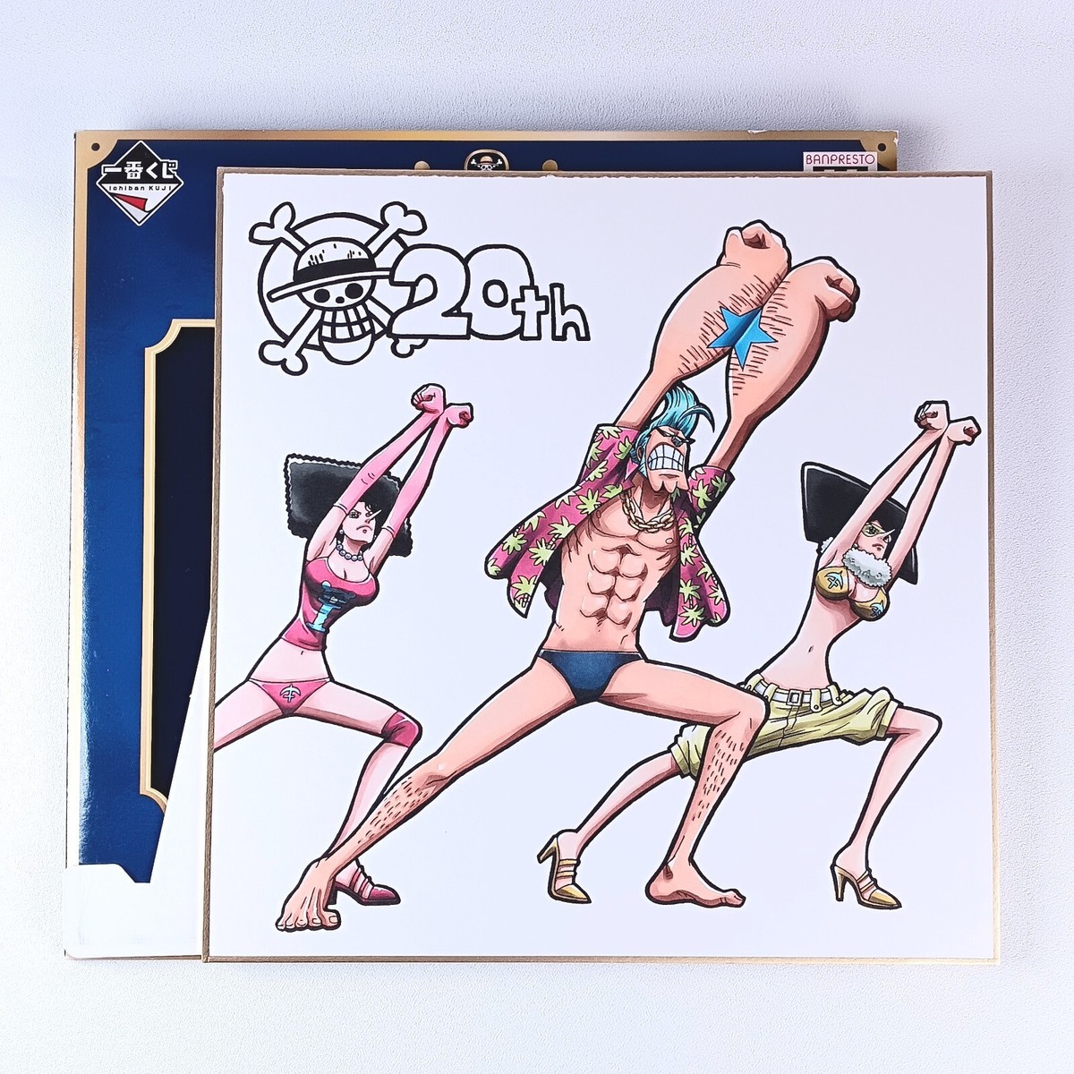 Franky Mozu and Kiwi One Piece 20th Anniversary Shikishi Art From