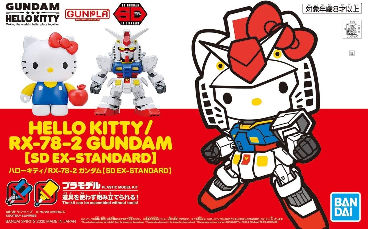 Bandai Standard Hello Kitty and RX-78-2 Gundam SDEX Standard Model