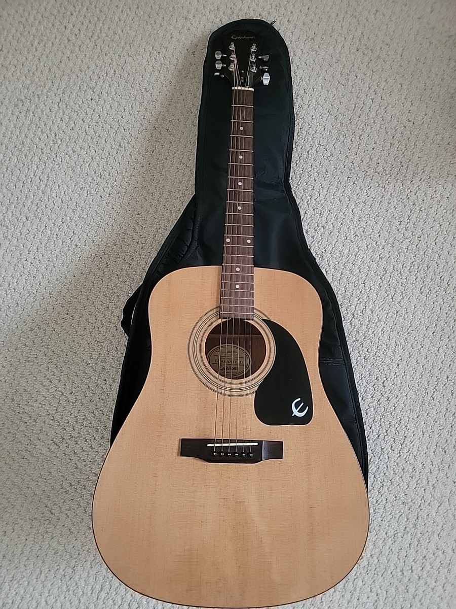 Epiphone DR-100 NA 6-String Acoustic Guitar w/Gig Bag Plays