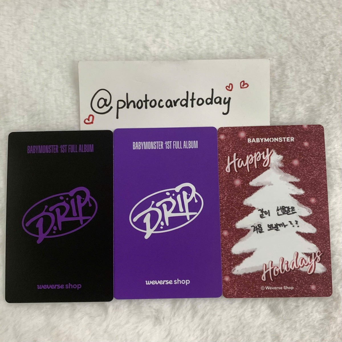 BABYMONSTER DRIP WINTER HOLIDAY LUCKYDRAW EVENT WEVERSE SHOP