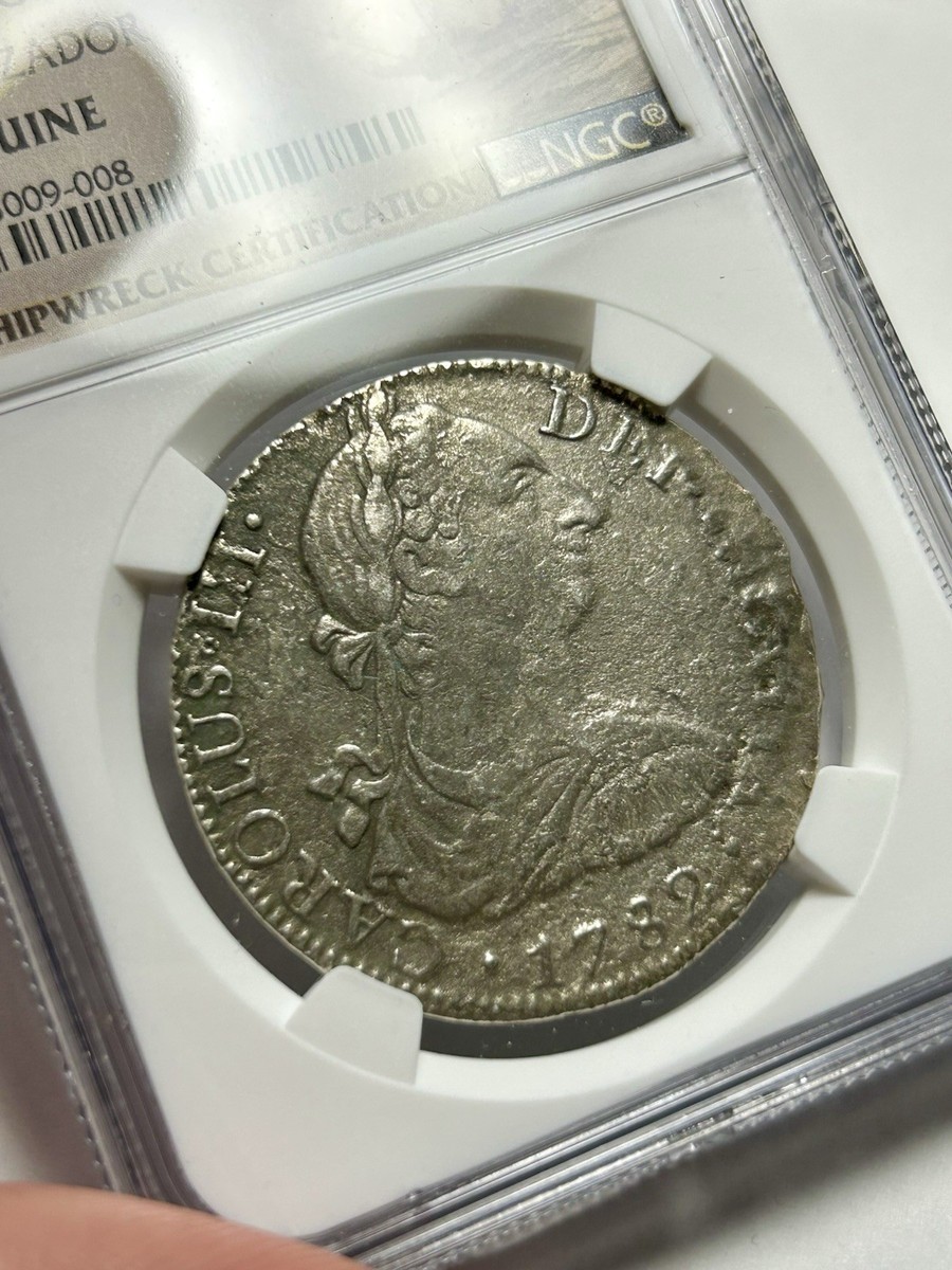 1782MO FF Mexico 8 Reales Silver El Cazador Shipwreck Coin NGC