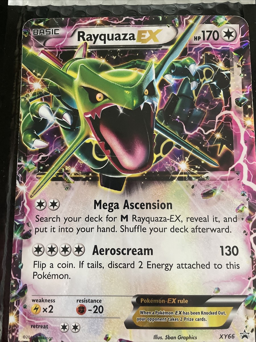 NM JUMBO Pokemon Shiny RAYQUAZA EX Card BLACK STAR PROMO Set XY69