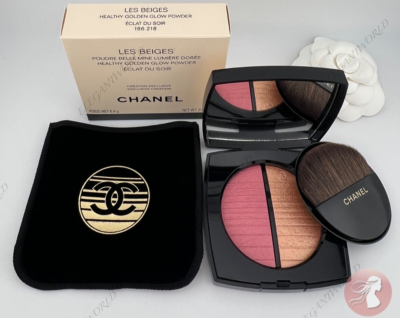 Chanel LES BEIGES Healthy Golden Glow Powder Duo ECLAT DU SOIR New