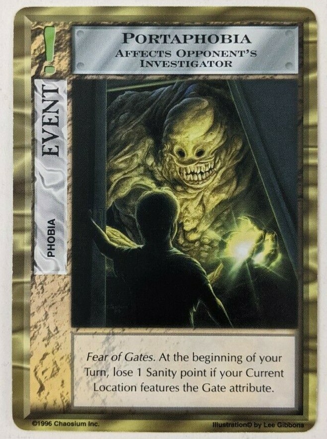 Portaphobia Mythos TCG CCG Cthulhu Card Game 1996 Chaosium Lee