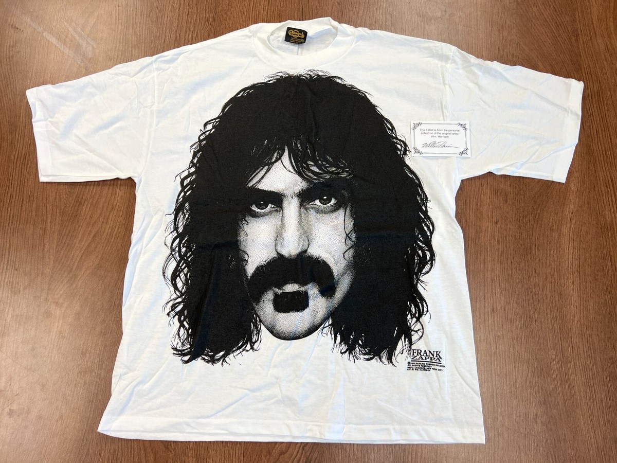 VINTAGE FRANK ZAPPA BIG FACE STIPPLE ART T SHIRT XL TEE 1994