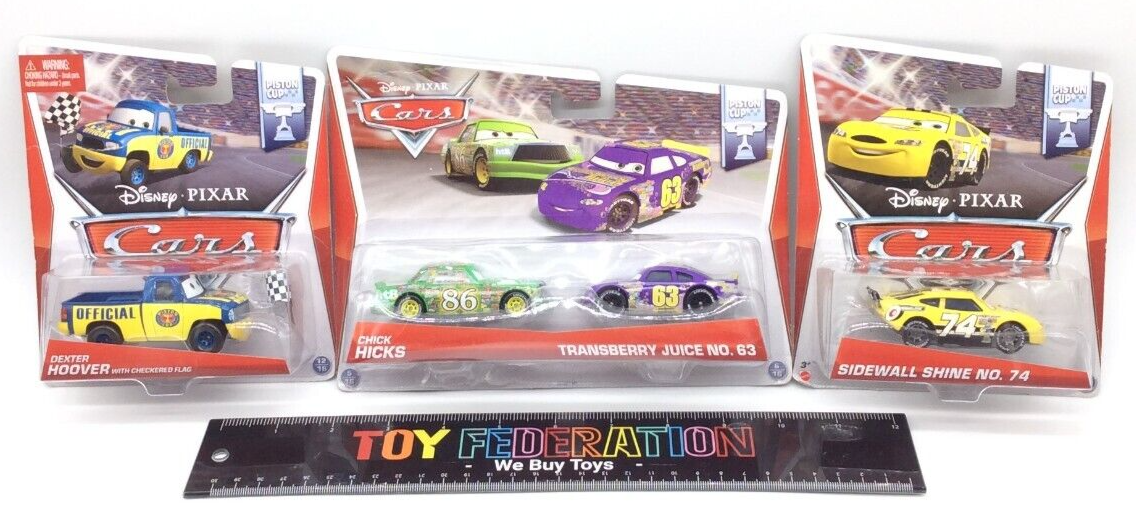 Disney Cars PISTON CUP: CHICK HICKS / TRANSBERRY #63, SIDEWALL #74