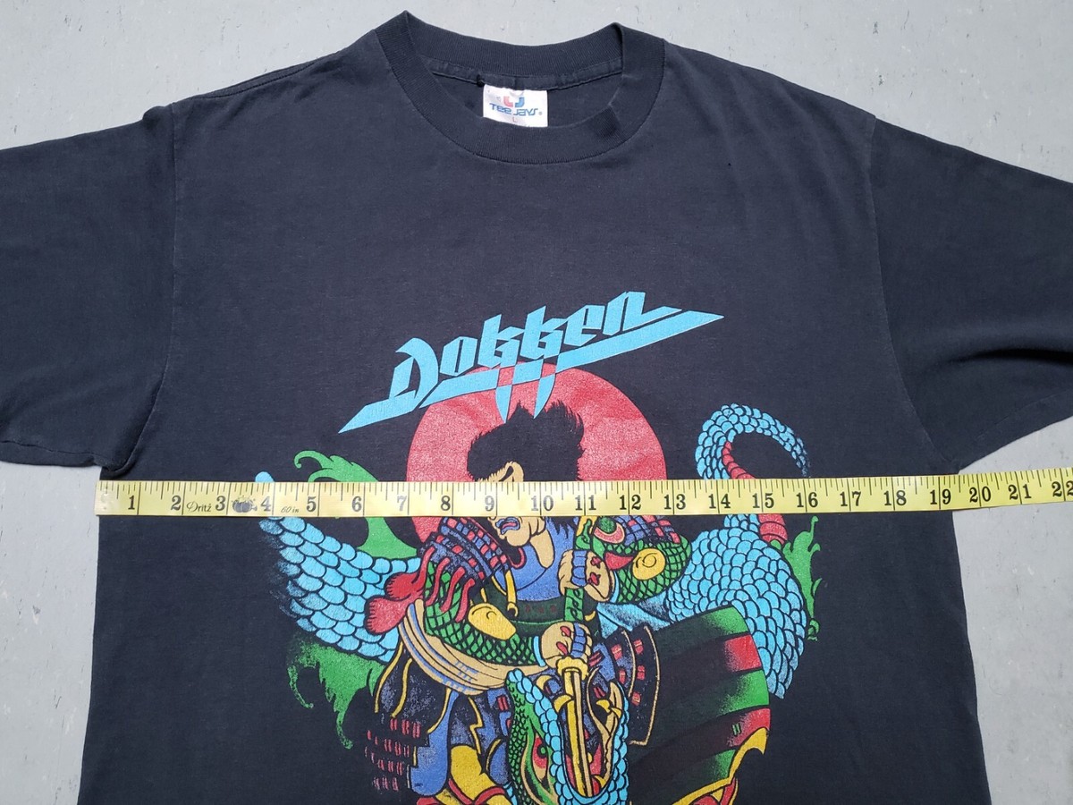 80s DOKKEN Tour Tshirt Beast from the East 1988 Japan Tee L Single
