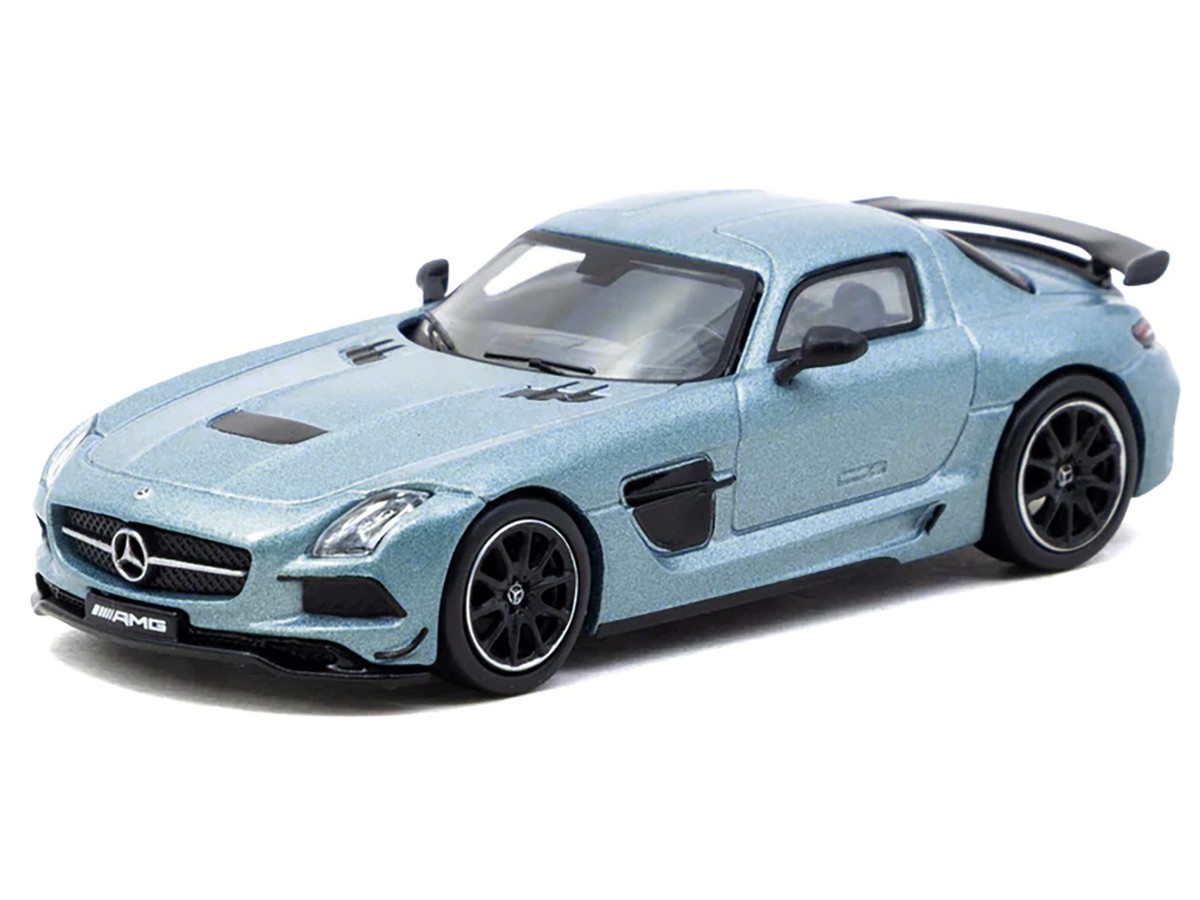MERCEDES-BENZ SLS AMG BLACK SERIES MATTE BLUE 1/64 BY TARMAC WORKS