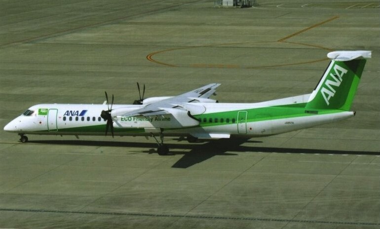 ANA All Nippon Airways Dash DHC 8 Q400 JA857A @ Tokyo 2014