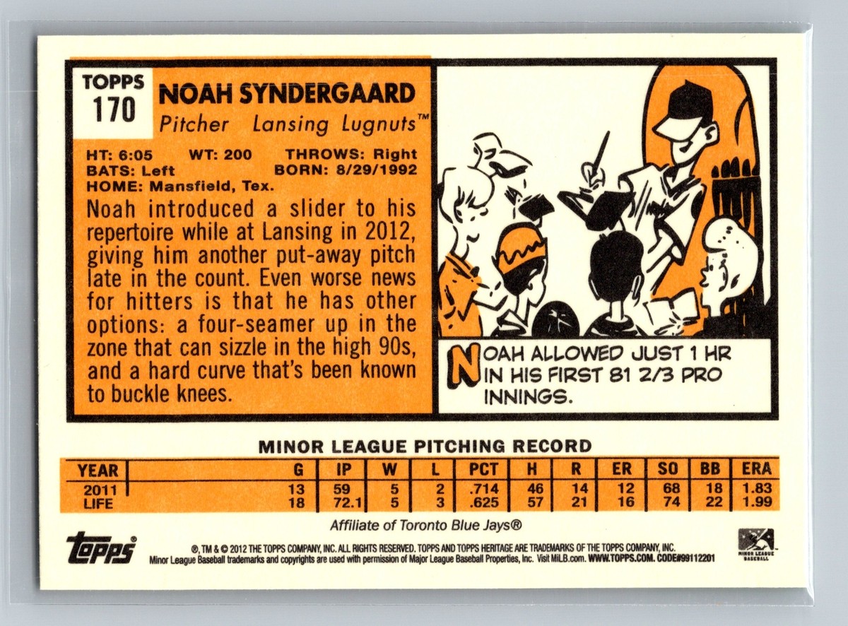 2012 Topps Heritage Minor League #170 Noah Syndergaard | eBay