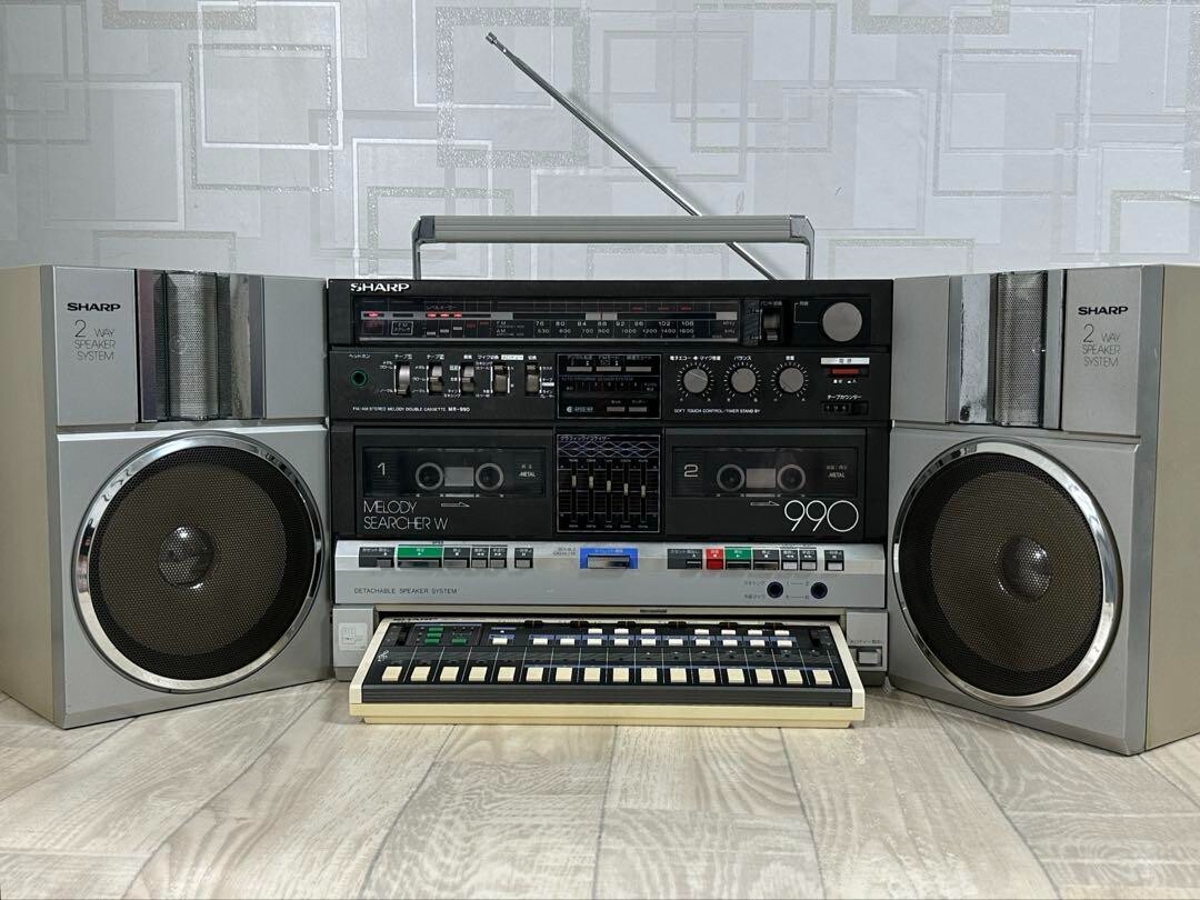 SHARP MR-990 Melody Searcher W Radio Cassette Keyboard Boombox