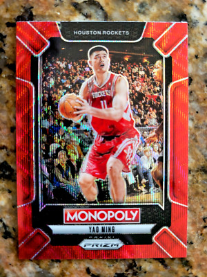 Yao Ming 2024-25 Prizm Monopoly #LEG9 Red Wave Houston Rockets | eBay